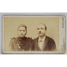 FOTOGRAF BASSANI POMPEO , BUSTO ARSIZIO , CUPLU IN STUDIO , FOTOGRAFIE C.D.V. , SFARSITUL SEC. XIX