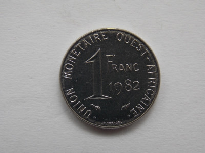 1 FRANC 1982 STATELE AFRICANE DE VEST foto