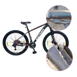Bicicleta Mountain Bike 27.5 inch, schimbator 27 viteze, cadru aluminiu, frane hidraulice, rosu, Genio, RESIGILAT