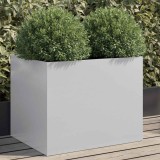 VidaXL Jardinieră, argintiu, 62x47x46 cm, oțel galvanizat