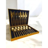 Set tac&acirc;muri 24 piese aurii cu model