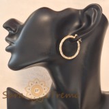 Cumpara ieftin Cercei impletiti 3 cm , Design elegant cu impletitura deosebita