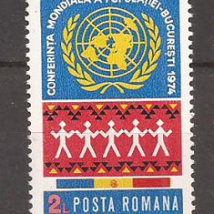 LP 855 Romania -1974-CONFERINTA MONDIALA A POPULATIEI , nestampilat