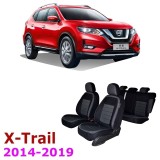 Cumpara ieftin Set Huse scaune dedicate NISSAN X-TRAIL 2014 - 2019 (Bancheta fractionata+husa cotiera)