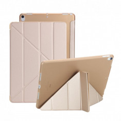 Husa flip cover activa multi pliabila pentru iPad Pro 10.5 / Air 3 2019 10.5 inch A1701 / A1709 / A2152 / A2123 / A2153 / A2154, auriu foto