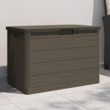 VidaXL Cutie de perne de exterior maro 77,5x44,5x53 cm polipropilenă