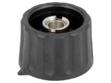 Buton rotativ negru cu indicator plastic 6mm