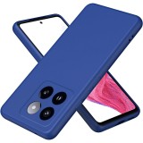 Husa de protectie, flippy, pentru xiaomi 14, liquid silicone, cu microfibra pe interior, protectie antisoc, compatibil incarcare wireless, albastru