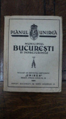 Planul Unirea Municipiul Bucuresti 1934 foto