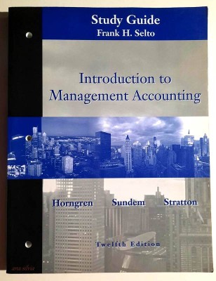 Introduction to Management Accounting - Horngren, Sundem, Stratton 12th Edition foto