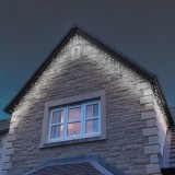 Instalatie de Craciun, Flippy&reg;, Tip Turturi, Sectiune 5 m, 143 LED-uri, 8 Jocuri de Lumini, Fir Alb, Lumina Alb Rece, IP44, Interconectabila