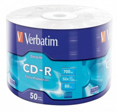 Mediu optic Verbatim CD-R 52X 700MB 50PK SHRINK foto