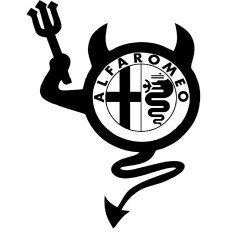 Sticker Auto , zDevil , Afla Romeo, , Atitudine si Umor pe 4 Roti