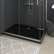 Gossi cadita de dus dreptunghiulara din abs, negru, 80x120 cm