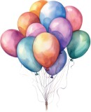 Cumpara ieftin Sticker decorativ, Baloane, Multicolor, 73 cm, 8441ST-8, Oem