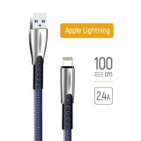 Cablu Date si Incarcare USB-A - Lightning ColorWay CW-CBUL010, 18W, 1m, Albastru
