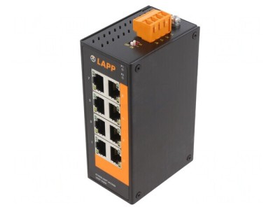 Switch Ethernet Neadministrabil 8 Porturi 12-48VDC foto