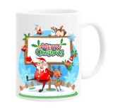 Cana alba personalizata &quot;Merry Christmas Mos Craciun&quot;, INOVATIX&reg;. 330ml, Oem