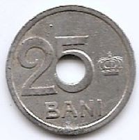 Romania 25 Bani 1921 - Ferdinand I, Aluminiu, 19 mm KM-44 (3)