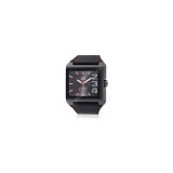 Ceas Unisex Q&amp;Q Elegant Negru Cu Curea Piele, Mecanism Quartz, Afisaj Analogic, Carcasa Patrata 44mm