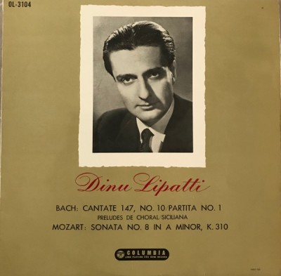 Vinil LP &amp;quot;Japan Press&amp;quot; Dinu Lipatti, Bach, Mozart &amp;lrm;&amp;ndash; Cantate 147 ...(VG) foto