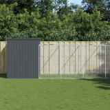 VidaXL Cușcă c&acirc;ine cu țarc antracit 214x1273x181 cm oțel galvanizat