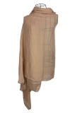 Esarfa dama uni 25VM, maro deschis 180 x 95 cm, Marime universala
