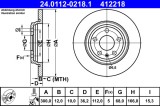 Disc Frana ATE 24.0112-0218.1 Audi A4 B9, A5, A6 C8, A7, Q5 (24011202181) [Piese Auto Frane]