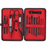 Set accesorii pentru ingrijirea fetei si a unghiilor, manichiura, pedichiura, Soulima, cu unghere, pile, foarfeca, 15 piese, Isotrade