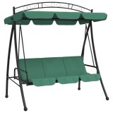 Cumpara ieftin Balansoar de gradina cu baldachin verde 198 cm tesatura si otel