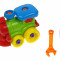 Locomotiva de construit cu surubelnita si cheie, jucarie educativa, creativa pentru copii 6007