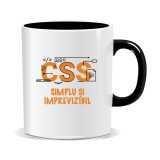 Cana personalizata cu mesaje pentru programatori, CSS: Simplu si imprevizibil
