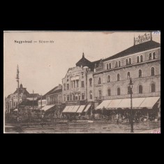 Carte poștală veche Oradea &ndash; B&eacute;mer-t&eacute;r - Hotel Pannonia &ndash; 1918