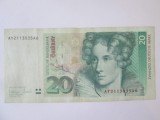 Republica Federala Germania 20 Mark 1993,bancnota din imagini