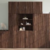 VidaXL Dulap &icirc;nalt, stejar maro, 80x42,5x249 cm, lemn prelucrat