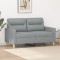 vidaXL Canapea cu 2 locuri, gri deschis, 120 cm, material textil 359227