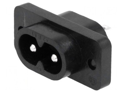 Conector AC 2,5A 250V IEC 60320 foto