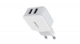 LDNIO A2202 &Icirc;ncărcător de perete, 2x USB, 12W (alb)