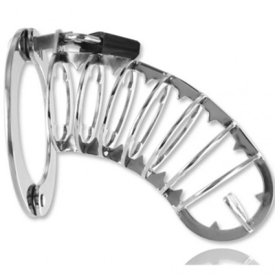METAL HARD - PENIS CAGE WITH SECURITY LOCK 14 CM foto