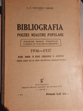 1938 Bibliografia poeziei noastre populare - G. T. Niculescu-Varone 1936-1937