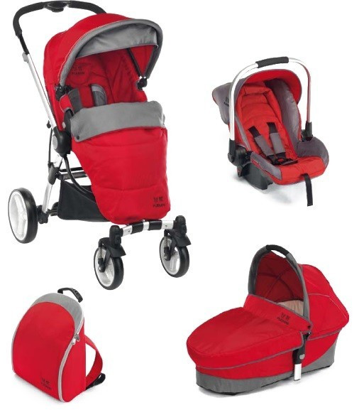 Carucior P4 Trio-rosu,