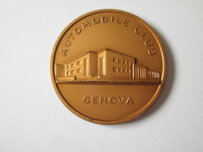 Rara! Medalie Rotary Italia:Automobile Club Genova anii 60 foto