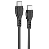 Cumpara ieftin Cablu Date si Incarcare USB Type-C la USB Type-C Borofone BX51 Triumph, 1 m, 3A, 60W - Negru