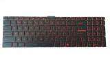 Tastatura Laptop Gaming, MSI, Creator 17 A10SE, iluminata, rosie, layout US