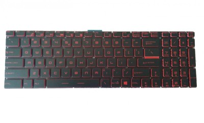Tastatura Laptop, MSI, GS60, MS-16H2, MS-16H3, MS-16H4, MS-16H5, MS-16H6, MS-16H7, MS-16H8, iluminata, rosie, layout US foto