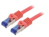 Logilink Cablu Patch Cord S/FTP Cat6a LSZH 1m Rosu 26AWG Litat