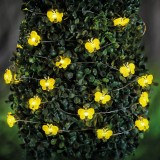 Lampa cu LED-uri solare - albina - 2,4 m - 25 LED - alb cald