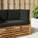 vidaXL Perna pentru canapea de exterior 3 pcs Negru Poliester 900751