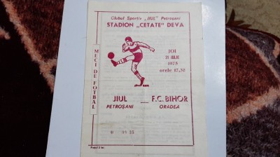 program Jiul Petrosani - FC Bihor foto