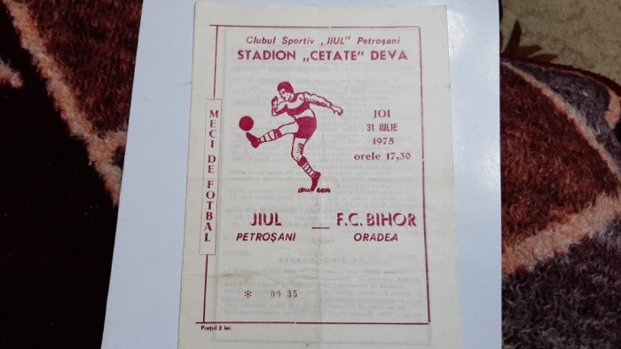 program Jiul Petrosani - FC Bihor